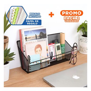 PACK2 EQUIPO AUXILIAR 26X8X13 CM DE NEGRO DE ESTILO ACTIVO EN SU VIVIENDA Y+PAPEL REGALO