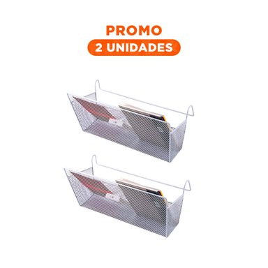 PACK2 EQUIPO AUXILIAR 26X8X13 CM DE BLANCO CON SUPERFICIE FIRME DE APOYO REAL