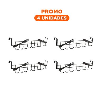 PACK4 MUEBLE AUXILIAR 45X10 CM NEGRO CON BASE DE SEGURIDAD DE MUCHA CARGA Y+REGALO STICKER