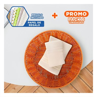 PACK6 PROPUESTA CIRCULAR DE PLASTICO TEJIDO PARA DECORACION EN CASA Y+PAPEL REGALO
