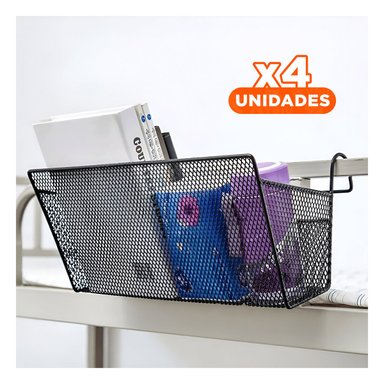 PACK4 HERRAMIENTA DE HOGAR 26X8X13 CM DE NEGRO PARA ESPACIOS CON MUCHA GANA