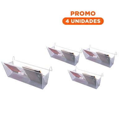 PACK4 HERRAMIENTA DE HOGAR 26X8X13 CM DE BLANCO CON BASE DE SEGURIDAD DE CARGA Y+REGALO STICKER