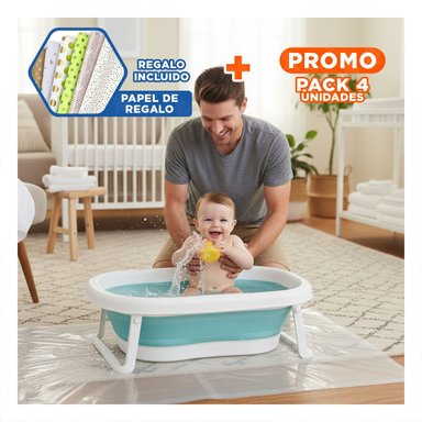 PACK4 CUADRO PLEGABLE PARA BEBE COMODA, LIGERA Y PRACTICA VERDE Y+PAPEL REGALO