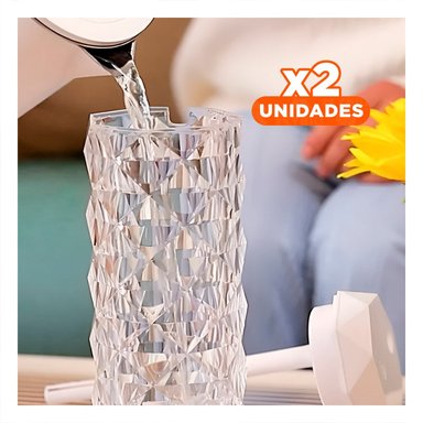PACK2 SISTEMA MODERNO HUMIDIFICADOR INTELIGENTE 1L CRISTAL CON LED ELEGANTE Y+REGALO STICKER - 1