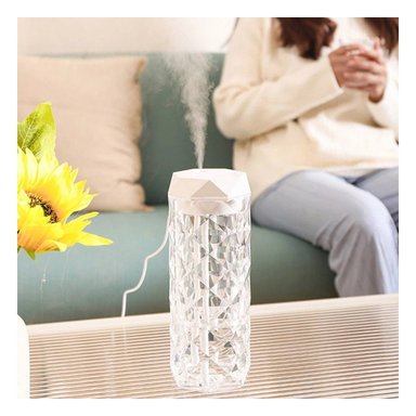 PACK2 SISTEMA MODERNO HUMIDIFICADOR INTELIGENTE 1L CRISTAL CON LED ELEGANTE Y+REGALO STICKER - 5