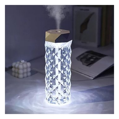 PACK2 SISTEMA AMBIENTAL HUMIDIFICADOR INTELIGENTE 1L CRISTAL LUZ LED HOGAR Y+PAPEL REGALO - 5