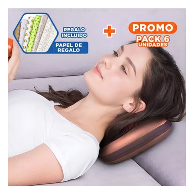 PACK6 SOPORTE DE DESCANSO MASAJEADOR CON CALOR PARA ESPALDA Y+PAPEL REGALO