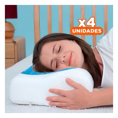 PACK4 OPCION CERVICAL ORTOPEDICA CON GEL PARA DESCANSO SALUDABLE EN CASA