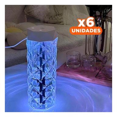 PACK6 APARATO MODERNO HUMIDIFICADOR INTELIGENTE 1L CRISTAL CON LED SUAVE Y+PAPEL REGALO - 1