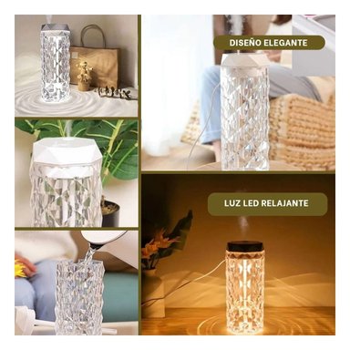 PACK4 APARATO AROMATICO HUMIDIFICADOR INTELIGENTE 1L CRISTAL CON LED ELEGANTE Y+REGALO STICKER - 2
