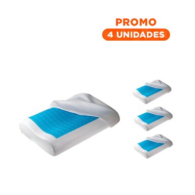 PACK4 PROPUESTA CERVICAL ORTOPEDICA CON GEL PARA DORMIR COMODO CADA NOCHE Y+REGALO STICKER
