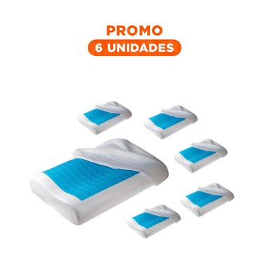 PACK6 VERSION CERVICAL ORTOPEDICA CON GEL PARA APOYO CORRECTO AL DORMIR