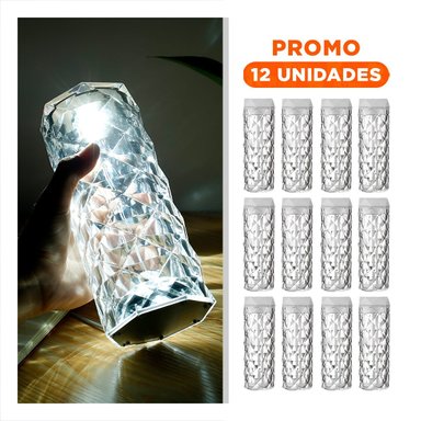 PACK12 UNIDAD AMBIENTAL HUMIDIFICADOR INTELIGENTE 1L CRISTAL LUZ LED HOGAR Y+REGALO STICKER - 1