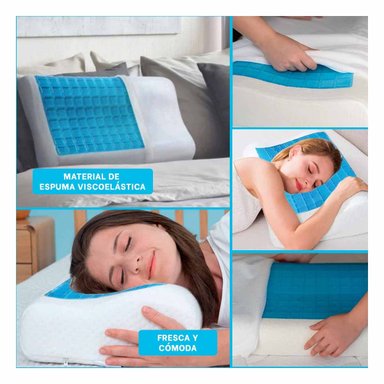 PACK2 LINEA CERVICAL ORTOPEDICA CON GEL PARA DORMIR MEJOR Y CUIDAR EL CUELLO Y+PAPEL REGALO - 3