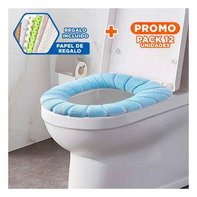 PACK12 BASE TEXTIL PARA INODORO AFELPADA SUAVE Y CALIDA EN TEMPORADA FRIA HOGAR Y+PAPEL REGALO