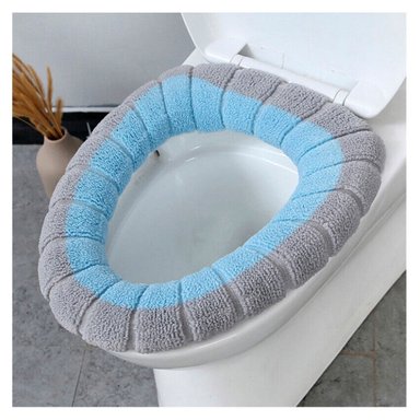 PACK4 ASIENTO AFELPADO PARA INODORO SUAVE LAVABLE Y COMODO DIARIO HOGAR - 5