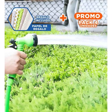 PACK4 HERRAMIENTA RETRÁCTIL DE RIEGO DE 30 METROS PARA JARDÍN Y USO EN EL HOGAR Y+PAPEL REGALO