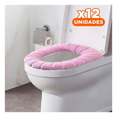 PACK12 BASE ACOLCHADA PARA INODORO TEXTIL CONFORTABLE Y PRACTICA EN CASA HOY