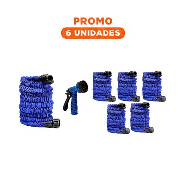 PACK6 ALTERNATIVA FLEXIBLE DE RIEGO DE 15 METROS PARA JARDINES DEL HOGAR