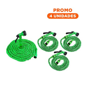 PACK4 IMPLEMENTO FLEXIBLE PARA RIEGO DE PATIOS TERRAZAS Y JARDINES EN CASA Y+REGALO STICKER