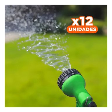 PACK12 APLICACION EXPANDIBLE 22 METROS VERDE PARA JARDIN HOGAR RIEGO SIMPLE