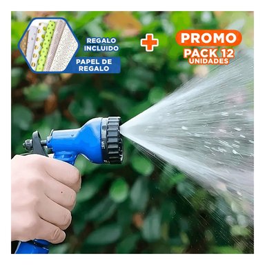 PACK12 FORMATO FLEXIBLE DE RIEGO DE 15 METROS PARA JARDÍN Y USO DOMÉSTICO Y+PAPEL REGALO