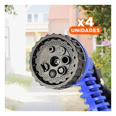 PACK4 PRODUCTO HOGAR EXPANDIBLE DE 22 METROS AZUL PARA RIEGO DIARIO