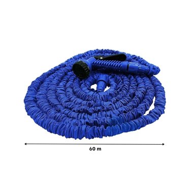 PACK6 ACCESORIO DE RIEGO EXPANDIBLE DE 60 METROS LIVIANO PARA PATIO AZUL MAX Y+REGALO STICKER - 4