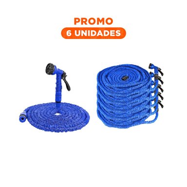 PACK6 MANGUERA AGUA 30 METROS - AZUL PARA PATIO Y JARDIN EN HOGAR