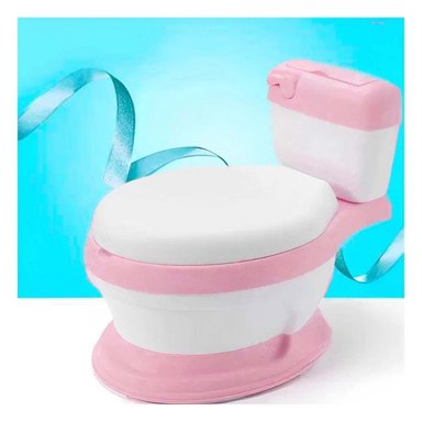 PACK4 VERSION SANITARIA INFANTIL ROSADO PARA CASA CON DISENO COMPACTO Y+PAPEL REGALO - 5