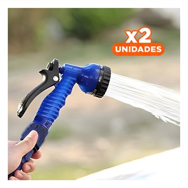 PACK2 HERRAMIENTA HOGAR EXPANDIBLE DE 22 METROS AZUL PARA RIEGO EN CASA Y+REGALO STICKER