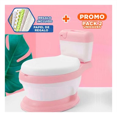PACK2 ALTERNATIVA SANITARIA INFANTIL ROSADO PARA HOGAR CON DISENO PRACTICO Y+PAPEL REGALO - 1
