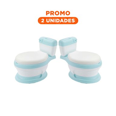 PACK2 ESTABLE INODORO INFANTIL CELESTE PARA USO DIARIO EN HOGAR CON SOPORTE FIRME