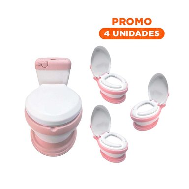 PACK4 FORMATO SANITARIO INFANTIL ROSADO PARA HOGAR CON USO DIARIO Y+REGALO STICKER - 1
