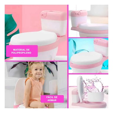 PACK4 FORMATO SANITARIO INFANTIL ROSADO PARA HOGAR CON USO DIARIO Y+REGALO STICKER - 2