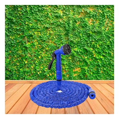PACK4 MANGUERA FLEXIBLE 30 METROS - AZUL PARA REGAR EXTERIOR Y PATIO Y+PAPEL REGALO - 2