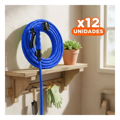 PACK2 LINEA EXPANDIBLE DE 60 METROS PARA RIEGO EN JARDIN Y HOGAR AZUL PRO