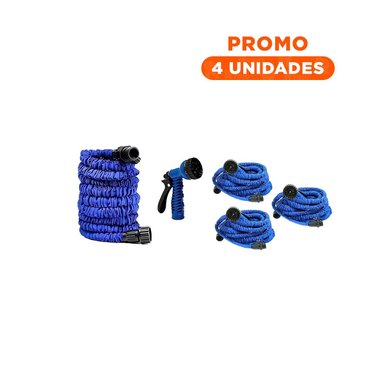 PACK4 IMPLEMENTO EXPANDIBLE DE RIEGO DE 15 METROS PARA JARDÍN Y HOGAR Y+REGALO STICKER