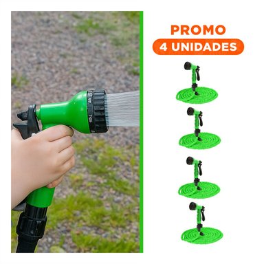 PACK4 EXTENSION DE AGUA EXPANDIBLE DE 60 METROS LIVIANA PARA PATIO VERDE Y+REGALO STICKER