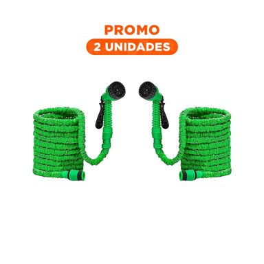PACK2 SISTEMA FLEXIBLE PARA RIEGO DE AREAS VERDES Y LIMPIEZA DE PATIOS EN CASA