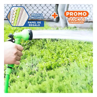 PACK6 OPCIÓN FLEXIBLE DE RIEGO DE 30 METROS PARA JARDINES DEL HOGAR Y+PAPEL REGALO