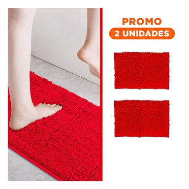PACK2 COLCHONETA DECORATIVA MICROFIBRA 40X60CM ROJO MATERIAL RESISTENTE Y LIGERO