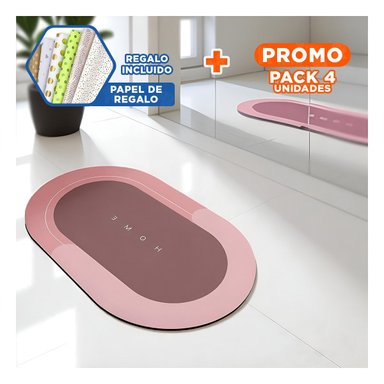 PACK4 TAPIZ SUAVE HOME ROSADO DISENO COMODO Y FACIL DE LIMPIAR EN CASA Y+PAPEL REGALO