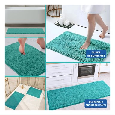 PACK12 TAPIZ DECORATIVO MICROFIBRA 40X60CM VERDE AGUA RESISTENTE Y LIGERO Y+PAPEL REGALO - 2