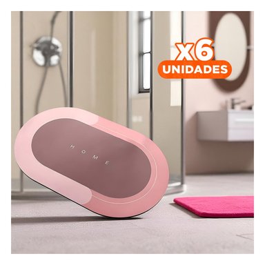 PACK6 MANTEL OVALADO HOME ROSADO PARA CASA USO DIARIO Y DECORACION INTERIOR Y+REGALO STICKER