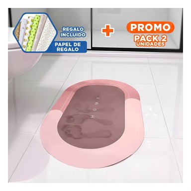PACK2 ESTERA COMODA HOME ROSADO FORMATO OVALADO IDEAL PARA DECORAR ESPACIOS Y+PAPEL REGALO