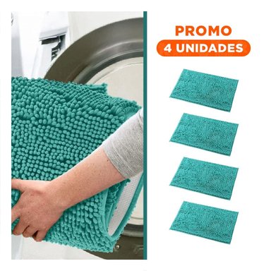 PACK4 COBIJA DECORATIVA MICROFIBRA 40X60CM VERDE AGUA MATERIAL RESISTENTE Y+REGALO STICKER