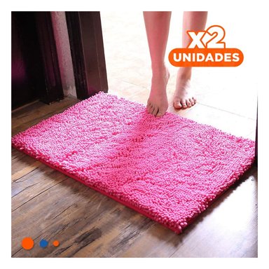 PACK2 COLCHONETA DECORATIVA MICROFIBRA 40X60CM ROSADO MATERIAL RESISTENTE Y+REGALO STICKER - 1