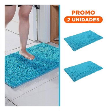 PACK2 ESTERA COMODA MICROFIBRA 40X60CM CELESTE MATERIAL RESISTENTE Y LIGERO DIARIO