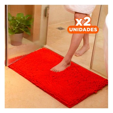 PACK2 COLCHONETA LIGERA MICROFIBRA 40X60CM ROJO FUNCIONAL Y SUAVE PARA CASA Y+REGALO STICKER